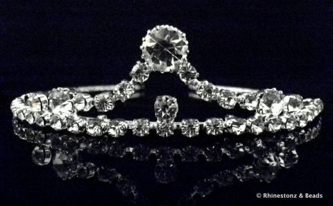 "Ella" Tiara - Silver/Crystal 30mm high